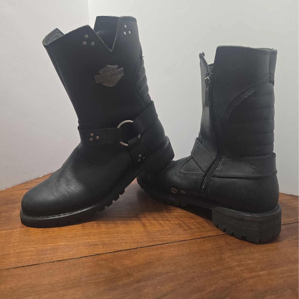 WOMEN'S HARLEY-DAVIDSON LEATHER BOOTS SIZE 8